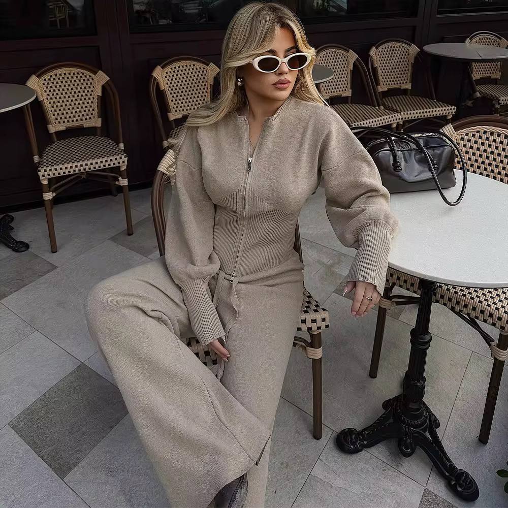 Knit Zip-Up Set