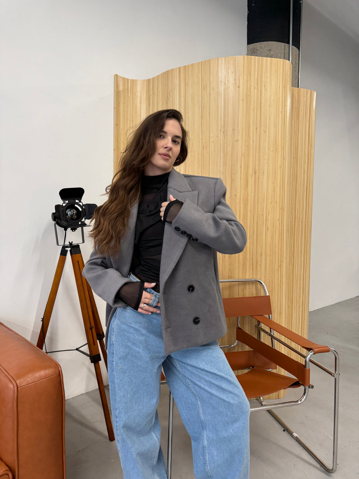 Gray Oversized Coat