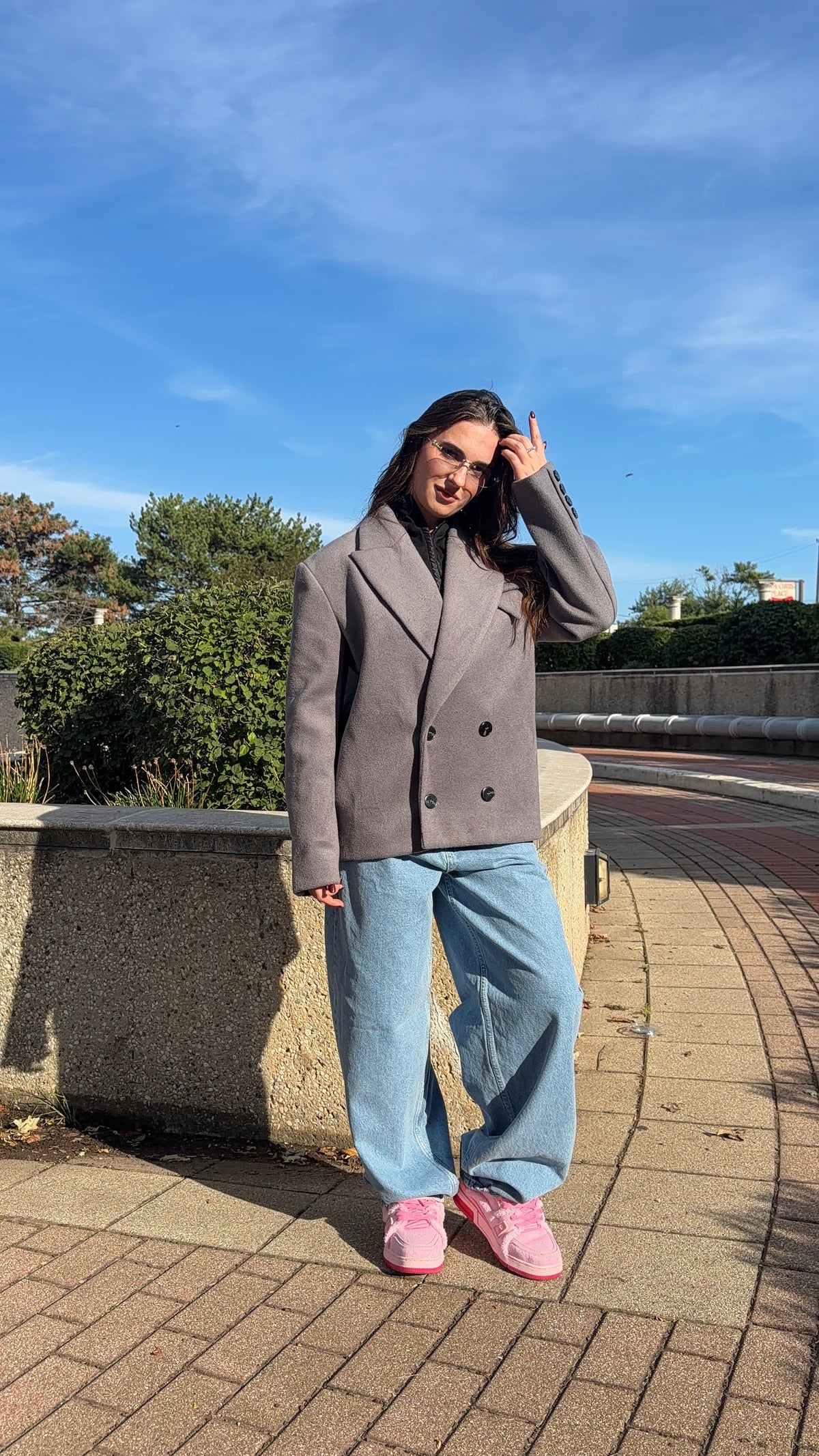 Gray Oversized Coat